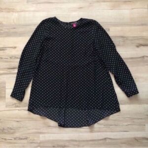 Vince Camuto Black and White Polka Dot Blouse